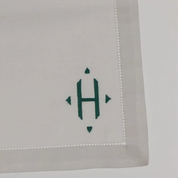 HERMES Handkerchief Cotton White Auth 101161 - Picture 6 of 10